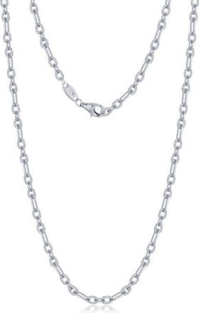 Lafonn Paperclip Chain Necklace in Silver at Nordstrom, Size 20