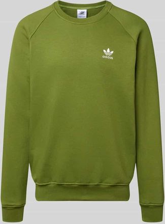 adidas Originals Sweatshirt mit Label-Stitching in Oliv, Größe XS