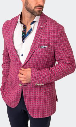 Maceoo Blazer Unconstructed HerringbonePink Pink
