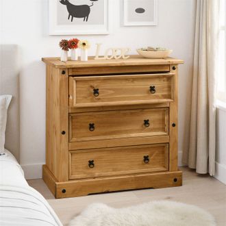 Seconique Corona 3 Drawer Chest in Natural