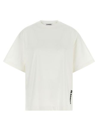 Jil Sander White Logo Crew Neck T-Shirt