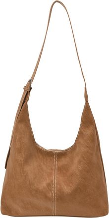 Generic Cymwer Women PU Leather Shoulder Bag Large Underarm Bag Hobo Bags for Travel (Brown)