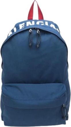 Balenciaga Pre-owned Backpacks, male, Blue, Size: ONE SIZE Pre-owned Vintage Backpack