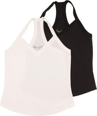 Felina 2-Pack Cotton Tank Top in Tuxedo at Nordstrom, Size X-Large