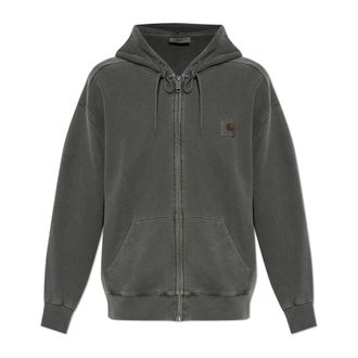 Carhartt Work in Progress Carhartt Wip, Zip-throughs, male, Gray, Size: XS Nelson Hoodie