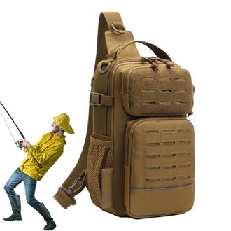 Generic Fishing Sling Bag,with Water Bottle Holder Tackle Storage | Fishing Sling Tackle Bag - for Men Travel Camping Hiking Outdoor Gym Sports Adventure