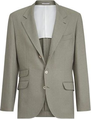 Brunello Cucinelli Hopsack deconstructed blazer in Khaki at Nordstrom, Size 58 It