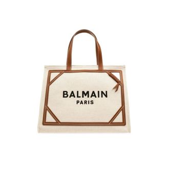 Balmain B-army Logo-embroidered Top Handle Bag