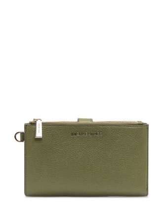 Michael Kors Michael Kors Leather Zip Wallet Green