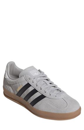 adidas Gazelle Indoor Sneaker in Grey Two/Core Black/Gum4 at Nordstrom, Size 11.5