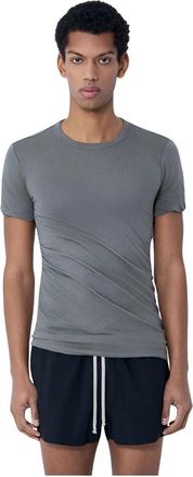Rick Owens T-shirt met ronde hals - Heren - T-shirts - Grijs - S - Katoen - Tops