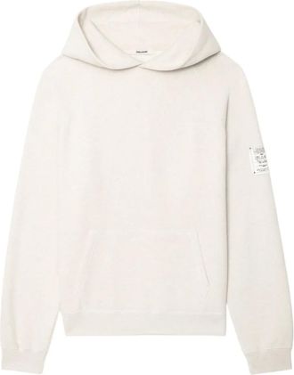 Zadig&Voltaire Felpa con stampa e cappuccio - Bianco