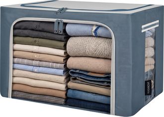 KASANOVA Scatola armadio 50x40x33 cm doppia cerniera blu