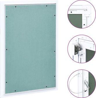 vidaXL Panel De Acceso Marco De Aluminio Y Placa De Yeso 400x600 Mm Vidaxl