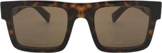 Prada Dark Brown Rectangular Mens Sunglasses PR 19WS 2AU8C1 52