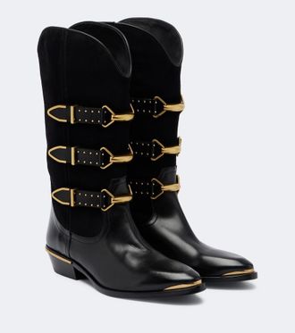 Isabel Marant Mexia leather and suede cowboy boots