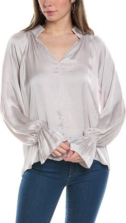 Lola & Sophie Vintage Satin Peasant Blouse