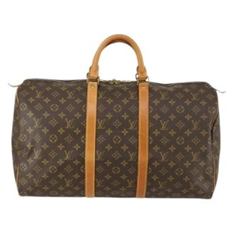 Louis Vuitton Pre-owned Weekend Bags, unisex, Brown, Size: ONE SIZE Pre-owned Leather Weekend Bag