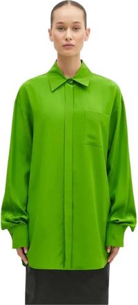 Sportmax Tonale Shirt - Dames - Overhemden - Groen - XS - Overhemden