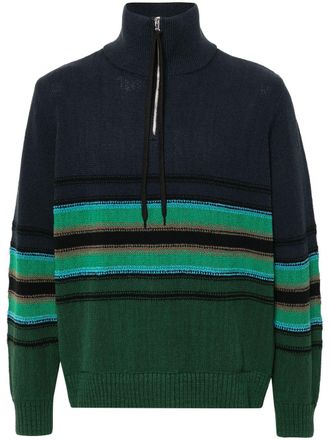 Craig Green striped knitted sweater - Blue