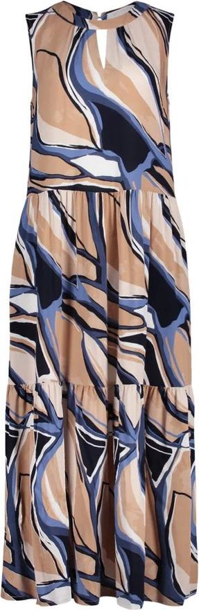 Kleedjes, Dames, Veelkleurig, L, Zomerjurk met gerimpelde rok