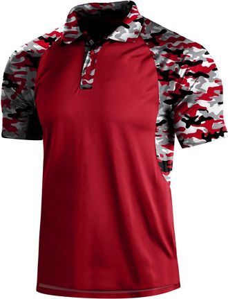 Generic Army Military Style Polo Shirts Men,Camouflage Short Sleeve T-Shirt Summer Sports T Shirts Comfortable Breathable Moisture Wicking Tshirts Collared Wo