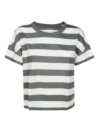 Majestic Filatures striped round neck T-shirt - women - Organic Cotton - 2 - Grey