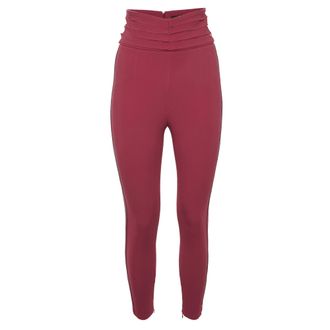 Elisabetta Franchi Melograno Crepe High Waist Trousers