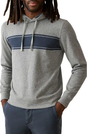 Faherty Legend Stretch Twill Hoodie in Fossil Grey Surf Stripe at Nordstrom Rack, Size X-Large