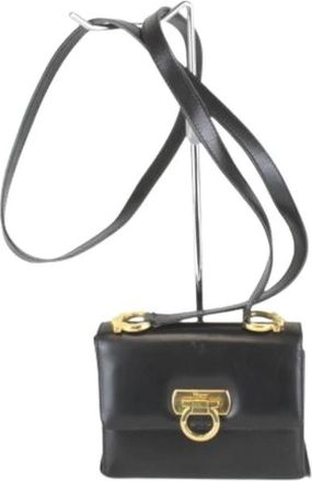 Ferragamo Pre-owned Shoulder Bag - Dames - Vintage Schoudertas - Zwart - ONE Size - Leer - Vintage
