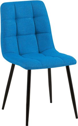 Clp Silla con patas de metal y asiento en Tela Turquesa