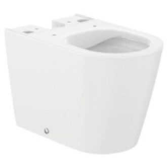 Roca Roca - Taza Rimless Compacta Adosada A Pared Con Salida Dual Para Inodoro De Tanque Bajo Inspira Color: Blanco