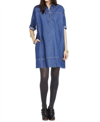 Hatch Lizzie Maternity Dress In Denim