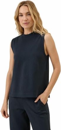 Pact Organic Cotton Airplane Mock Neck Shell in Midnight Blue at Nordstrom, Size Xx-Large