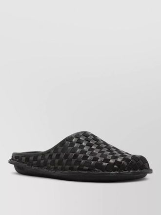 Comme Des Gar&ccedil;ons leather braided slip-on sneakers