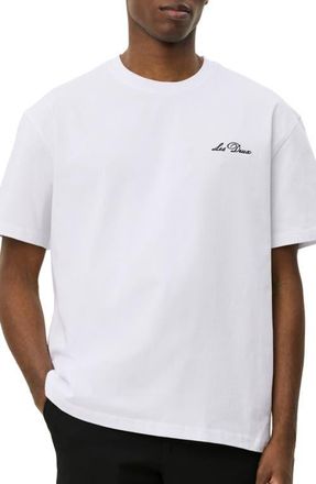 Les Deux Organic Cotton Graphic T-Shirt in White/Black at Nordstrom, Size Small