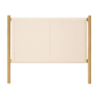 Wabi Home Cabecero de cama tapizado de madera maciza de sungkai 190