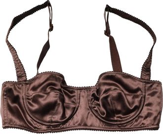 Dolce & Gabbana Semi-Pad Beugel Balconette BH - Dames - BHs - Bruin - S - Polyester - Ondergoed