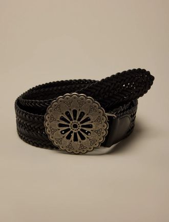 Lucky Brand Woven Concho Belt