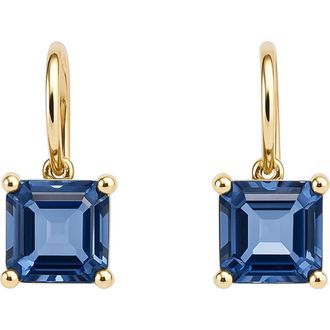 House of Frosted Ivy 14K Gold Plate Sterling Silver Blue Topaz Drop Earrings in Yellow Gold at Nordstrom Rack
