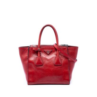 Prada Pre-owned Prada Glace Calf Twin Pocket Satchel Ladies O431CYPV3XNODAKD