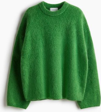 H&M Oversize-Pullover aus Mohairmix - Green