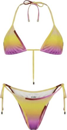 The Attico Badmode, Dames, Veelkleurig, M, Gradient-effect Driehoek Bikini