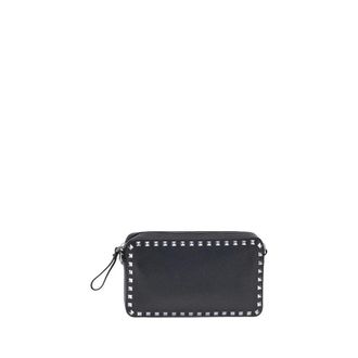Valentino Garavani Cross Body Bags, male, Black, Size: ONE SIZE Rockstud Shoulder Bag