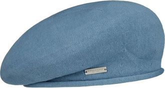 Seeberger Rolled Edge Beret Women&acute;s Summer Beanie (One Size - Blue)