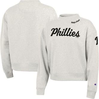 Champion Womens Champion Stone Philadelphia Phillies Triumph Tri-Blend Sweatshirt at Nordstrom, Size Xx-Large