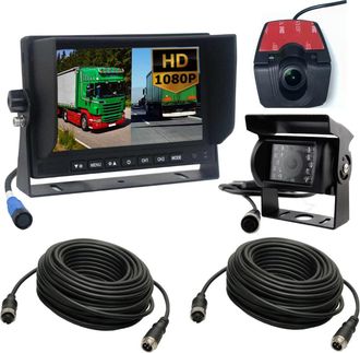 OEM Monitor Dvr De Alta Resistencia Con C&aacute;mara Frontal Dividida Y C&aacute;mara De Reversa