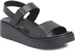 B&oslash;rn Kit Platform Sandal in Black Leather at Nordstrom Rack, Size 10