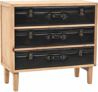 vidaXL Cassettiera In Legno Massello Di Abete 80x36x75 Cm - Vidaxl