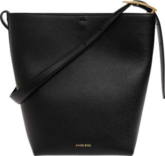 Anine Bing Elly Bucket Bag - Dames - Schoudertassen - Zwart - ONE Size - Leer - Tassen